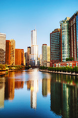 Image showing Trump International Hotel and Tower in Chicago, IL in morning