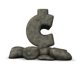 Image showing stone cent symbol