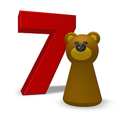 Image showing number seven and bear