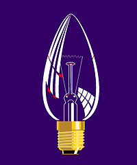 Image showing Lightbulb Candle Shaped