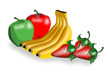 Image showing Assorted Fruit Retro