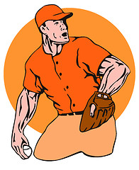 Image showing American Baseball Player Pitcher