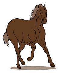 Image showing Horse Galloping Retro