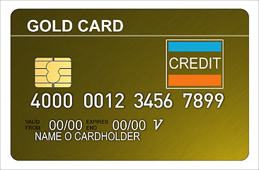 Image showing Gold Credit Card Metallic