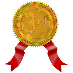 Image showing Gold Seal Red Ribbon 3rd