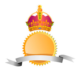 Image showing Crown Sun Ribbon