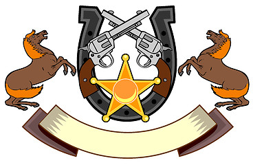 Image showing Colt 45 and Horseshoe Emblem