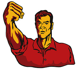 Image showing Man with Clenched Fist