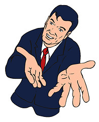 Image showing Businessman Extending Hands