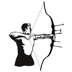 Image showing Archer Bow Arrow