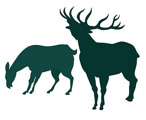 Image showing Deer Silhouette