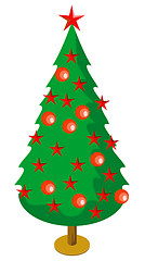 Image showing Christmas Tree with Decors