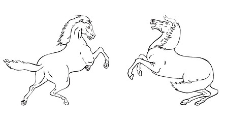 Image showing Horse Line Drawing