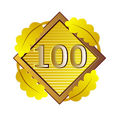 Image showing Number 100 in Diamond