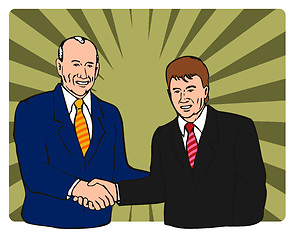 Image showing Businessmen Shaking Hands