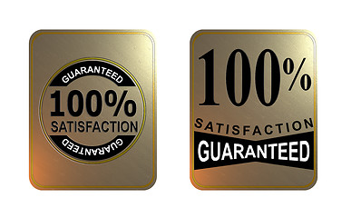 Image showing 100% Satisfaction Guaranteed Gold Square Seal