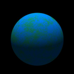 Image showing Blue Planet No Coriolis Effect