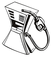 Image showing Fuel Pump Station Nozzle Retro