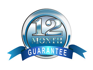 Image showing Icon 12 Month Guarantee Blue