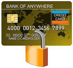 Image showing Credit Card Padlock