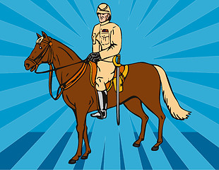Image showing Hussar Horse Retro