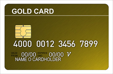 Image showing Gold Credit Card Metallic