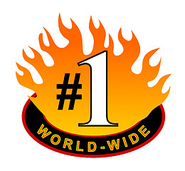 Image showing World-wide #1 Icon