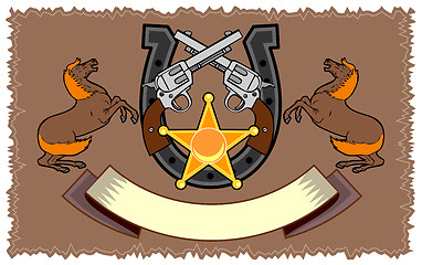 Image showing Colt 45 and Horseshoe Emblem