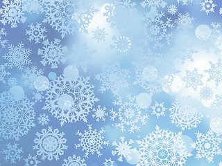 Image showing Blue Christmas with snowflakes. EPS 10