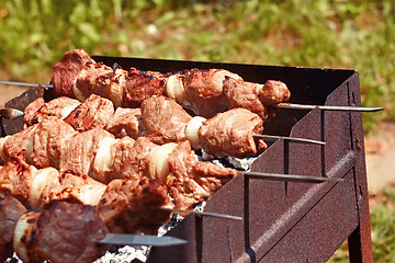 Image showing Cooking of shish kebab