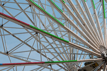 Image showing Closeup construction of an amusement