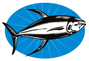 Image showing Yellow Fin Tuna Fish Retro