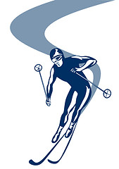 Image showing Skiing Slalom Downhill