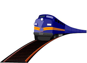 Image showing Train heading front