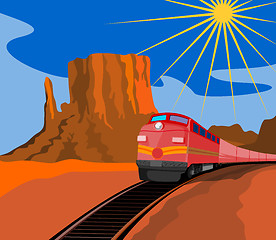 Image showing Train in Desert