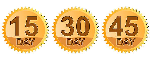 Image showing Number Day in Gold Seal Icon