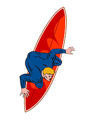 Image showing Surfer Retro