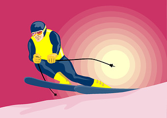 Image showing Skiing Slalom Downhill