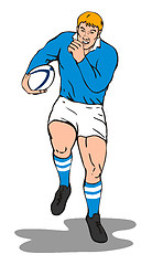 Image showing Rugby Winger Running