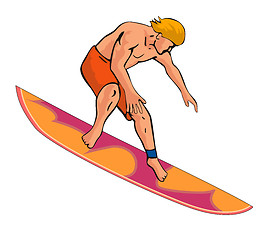 Image showing Surfer Retro