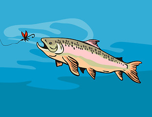 Image showing Trout Fish with Bait