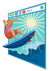 Image showing Surfer on Net Window