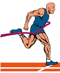 Image showing Sprinter in Finish Line