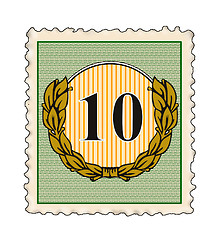 Image showing Number 10 in Stamp