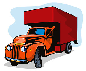 Image showing Truck Movers Vintage Retro