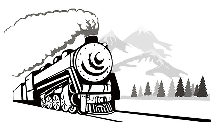 Image showing Vintage Train Retro