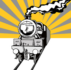 Image showing Vintage Train Retro