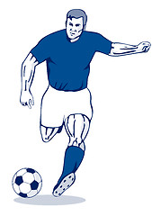 Image showing Soccer Player Kicking