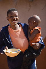 Image showing African Child and mother