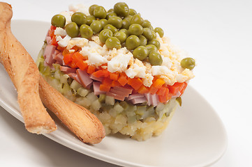 Image showing Potato Olivier (russian) salad